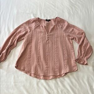Frye Embroidered Long Sleeve Peasant Top